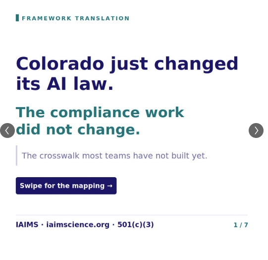 Framework Translation: Colorado just changed its AI law